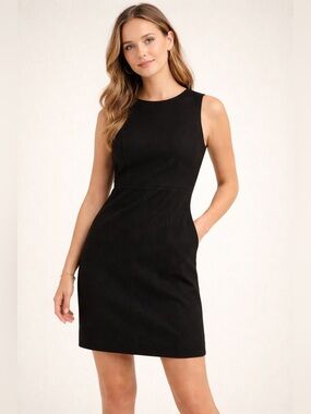 GAP Black Sleeveless Mini Sheath Dress